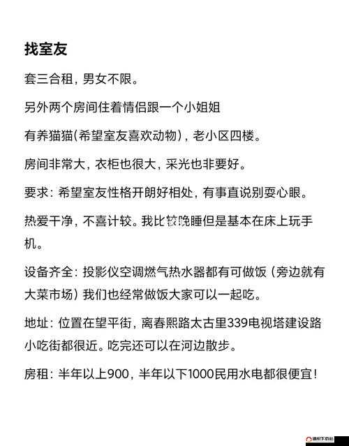 解锁室友的 N 种方式：探寻与室友和谐共处的多种妙法和策略